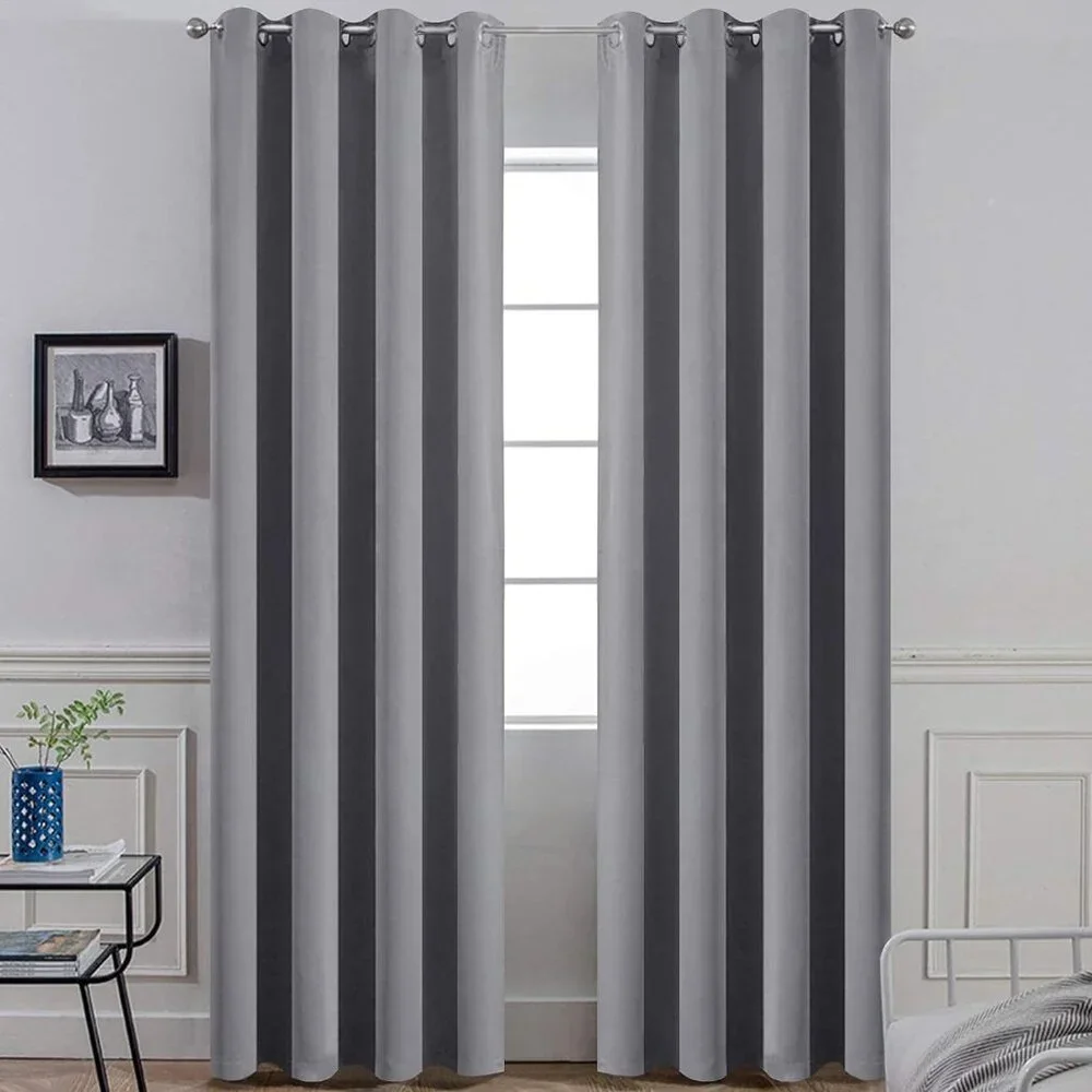 Yakamok Room Darkening Gray Blackout Curtains NIP